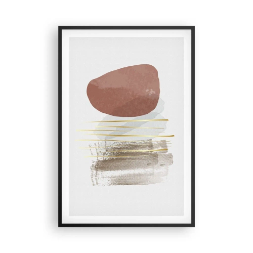 Plakat w czarnej ramie - Abstrakcyjna kolumnada - 61x91 cm