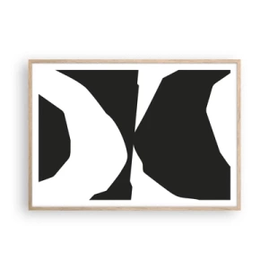 Plakat w ramie jasny dąb - Pozytyw -negatyw - 100x70 cm