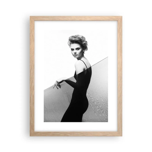 Plakat w ramie jasny dąb - Magnetyczne spojrzenie - 30x40 cm