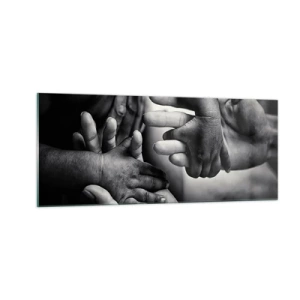 Obraz na szkle - Być człowiekiem - 100x40 cm