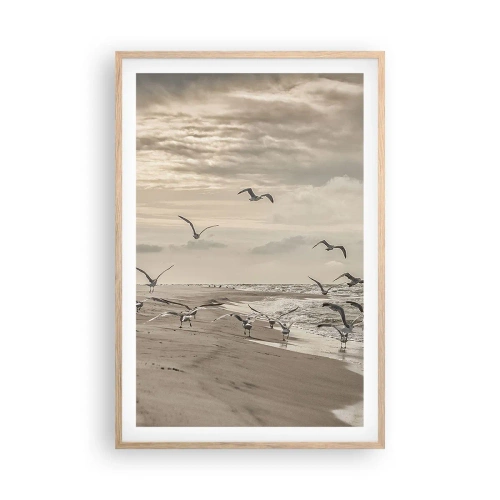 Plakat w ramie jasny dąb - Morza szum, ptaków śpiew - 61x91 cm