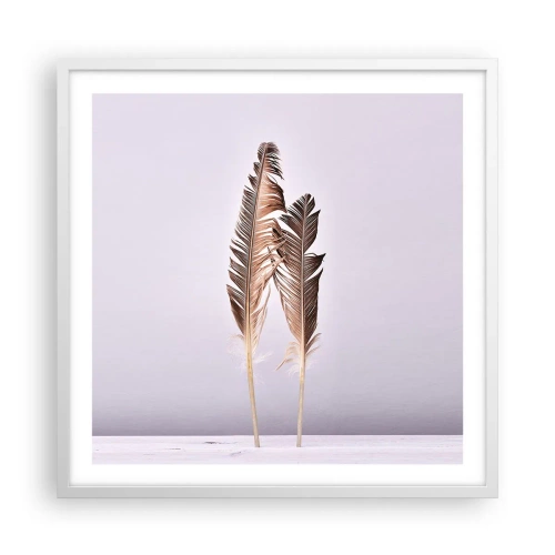 Plakat w białej ramie - Przeciw nicości - 60x60 cm