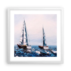 Plakat w białej ramie - Braterstwo wiatru - 40x40 cm