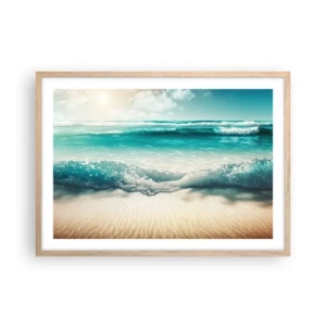 Plakat w ramie jasny dąb - Spokój oceanu - 70x50 cm