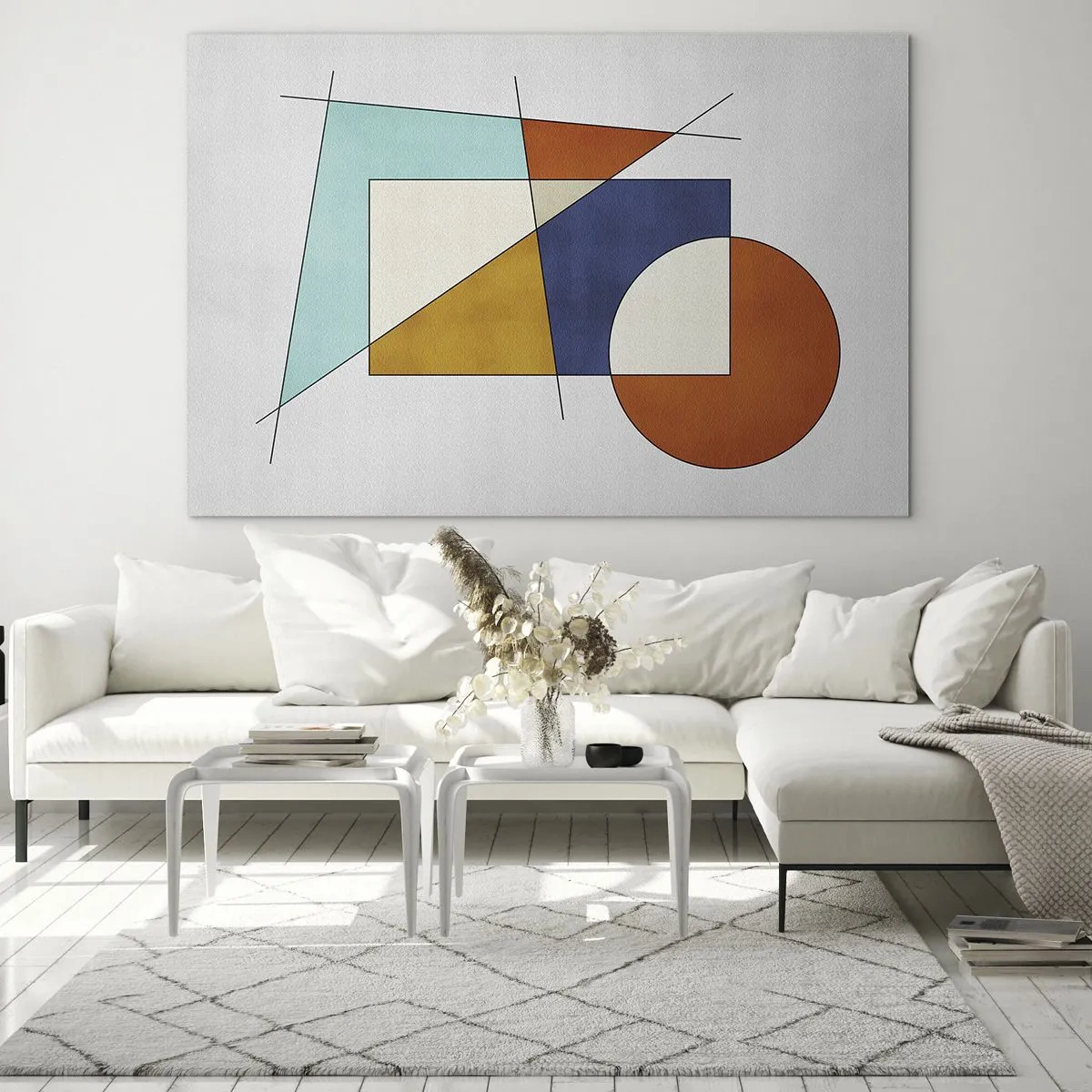 Obraz na szkle - Abstrakcja: modernistyczna zabawa - 70x50 cm