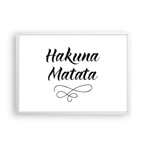 Plakat w białej ramie - Najlepsza rada - 70x50 cm