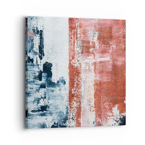 Obraz na płótnie - Abstrakcyjne pół na pół - 30x30 cm