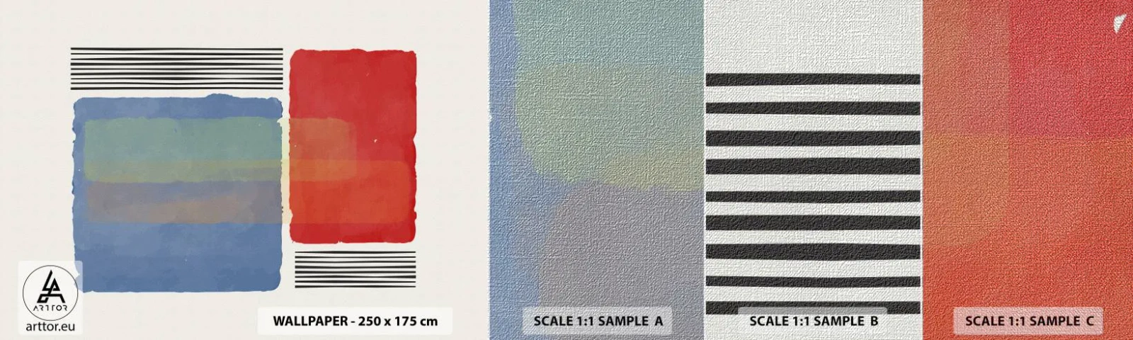 Fototapeta Próbka Premium Canvas - Duch i litera geometrii - Abstrakcja, Sztuka, Modern Art. - 100x30 cm