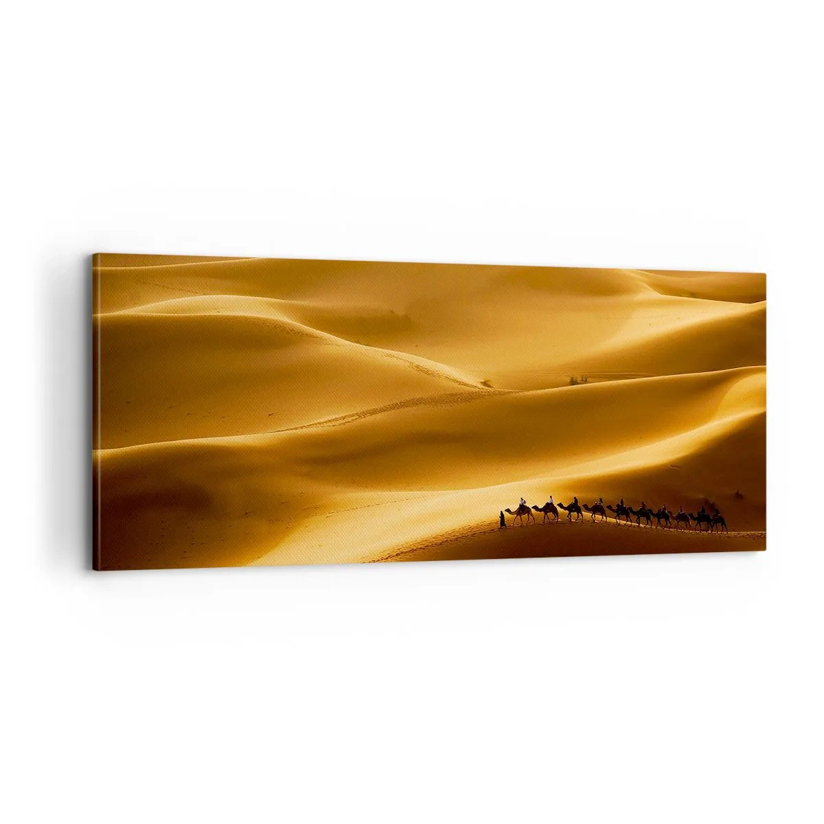 Obraz na płótnie - Karawana na falach pustyni - 100x40 cm