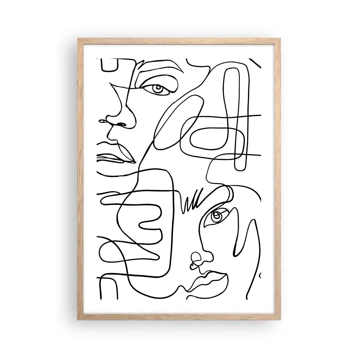 Plakat w ramie jasny dąb - W splątanych emocjach - 50x70 cm