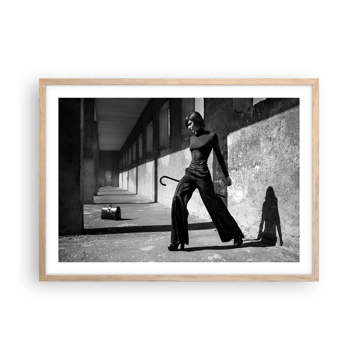 Plakat w ramie jasny dąb -  Miejska elegancja - 70x50 cm