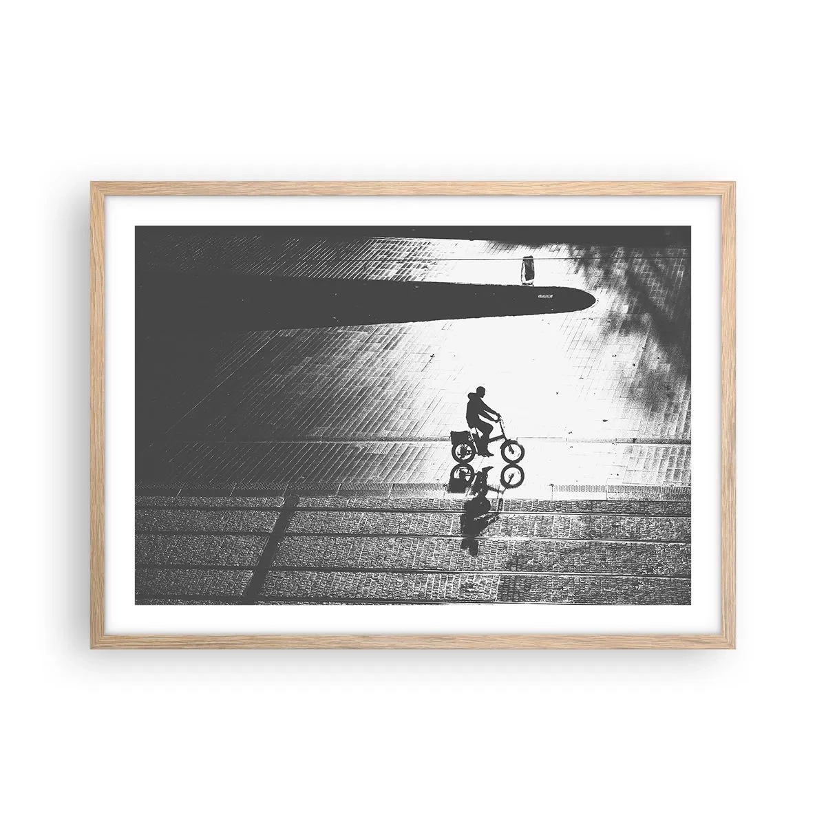 Plakat w ramie jasny dąb - Przed siebie, przez miasto - 70x50 cm