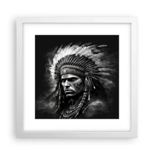 Plakat w białej ramie - Wódz i wojownik - 30x30 cm