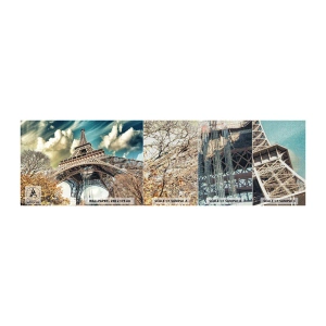 Fototapeta Próbka Premium Canvas - A jesienią w Paryżu... - Miasto, Paryż, Wieża Eiffla - 100x30 cm