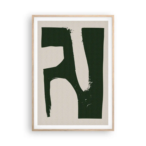 Plakat w ramie jasny dąb - Zatoki bieli - 70x100 cm