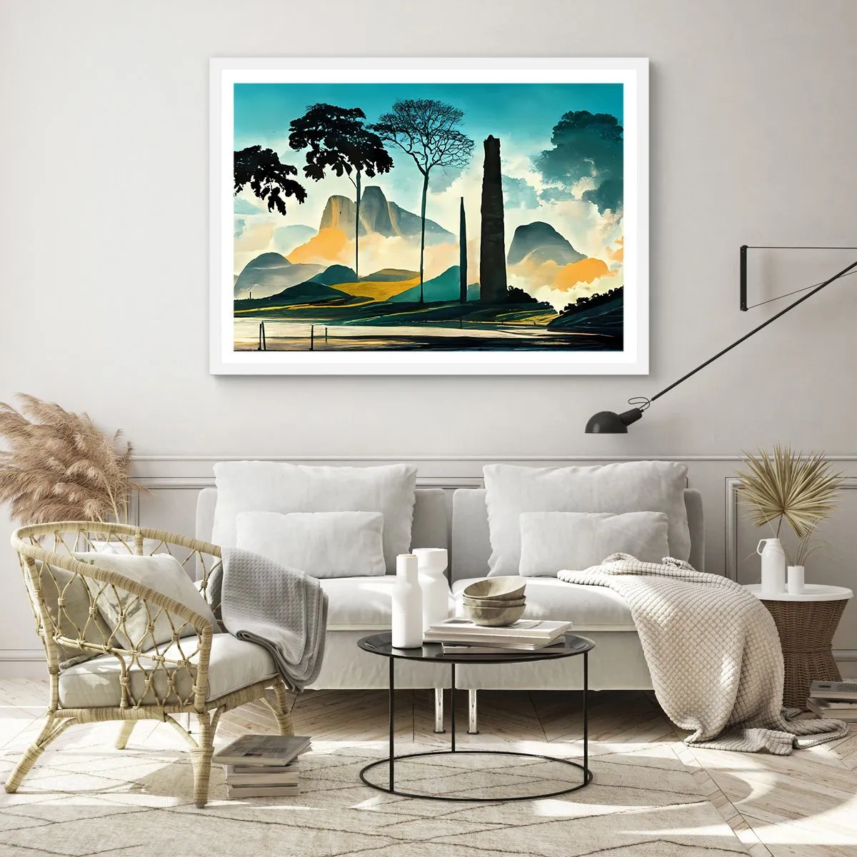 Plakat w białej ramie - Wciąż wyżej i wyżej - 70x50 cm