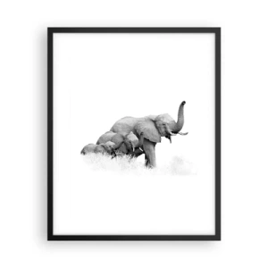 Plakat w czarnej ramie - Raz, dwa, trzy - 40x50 cm