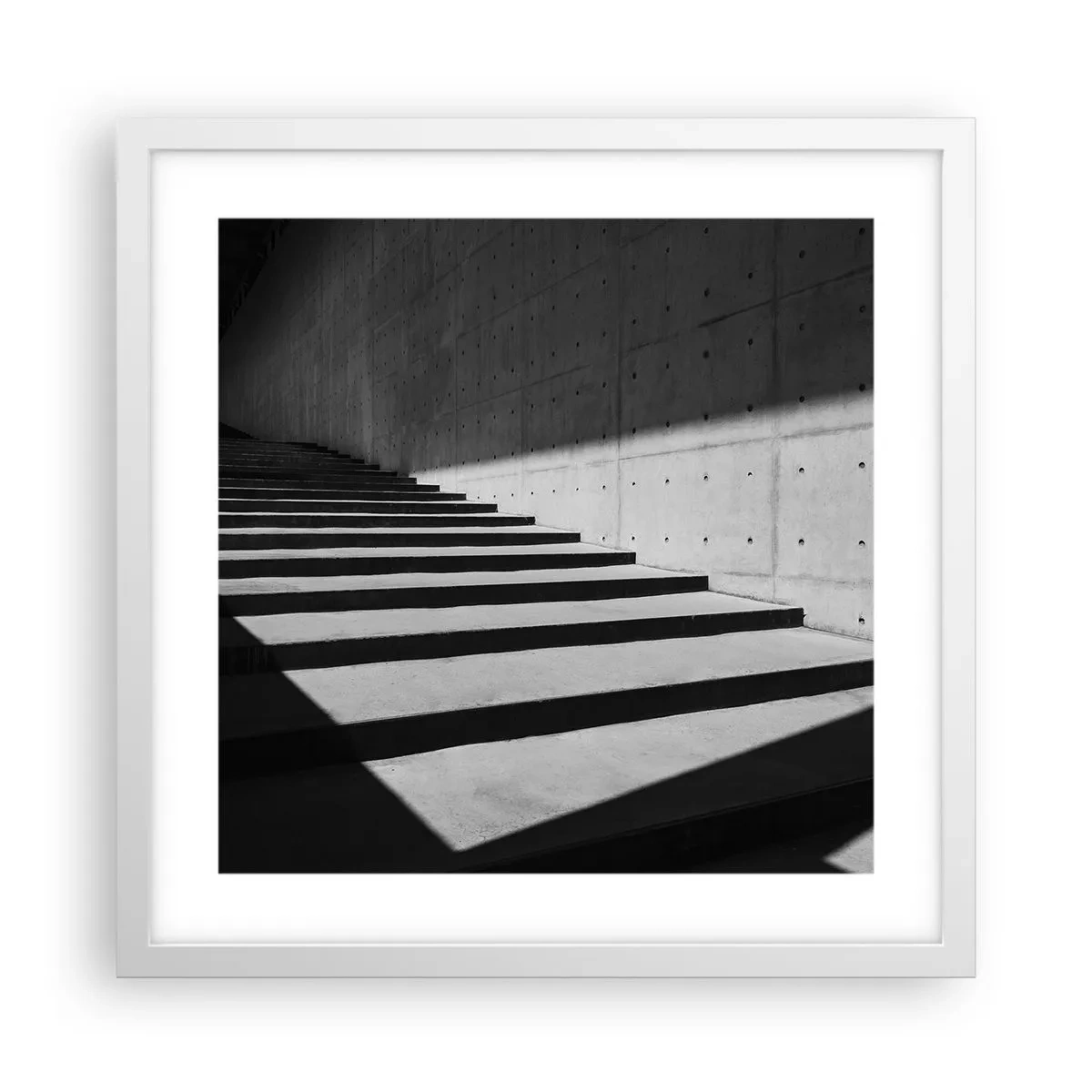 Plakat w białej ramie - Surowa uroda modernizmu - 40x40 cm