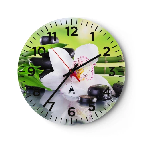 Zegar ścienny - Chłodna świeżość - 40x40 cm