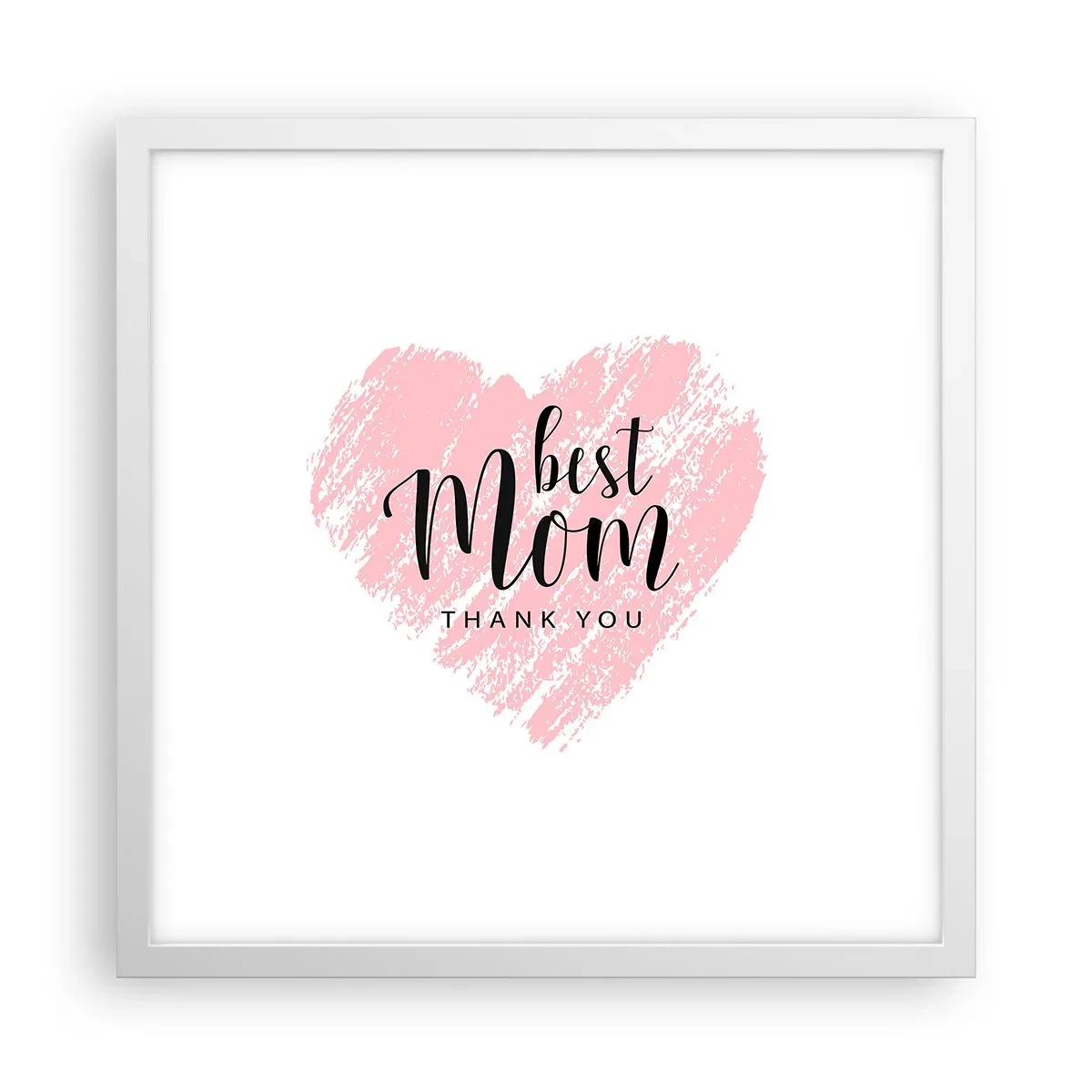 Plakat w białej ramie - Zawsze odpowiedni moment - 40x40 cm