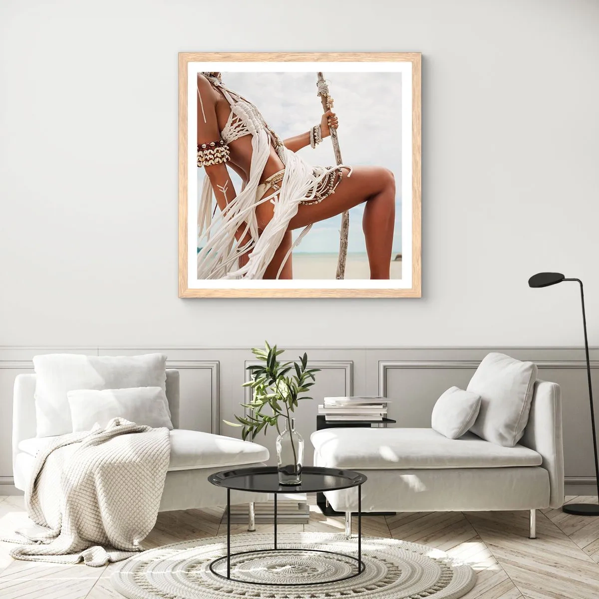 Plakat w ramie jasny dąb - Kapłanka słońca - 60x60 cm