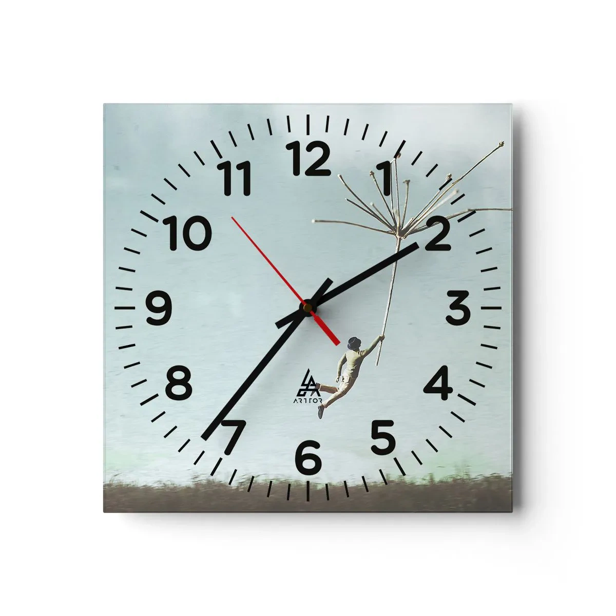 Zegar ścienny - Latawce, dmuchawce, wiatr - 30x30 cm