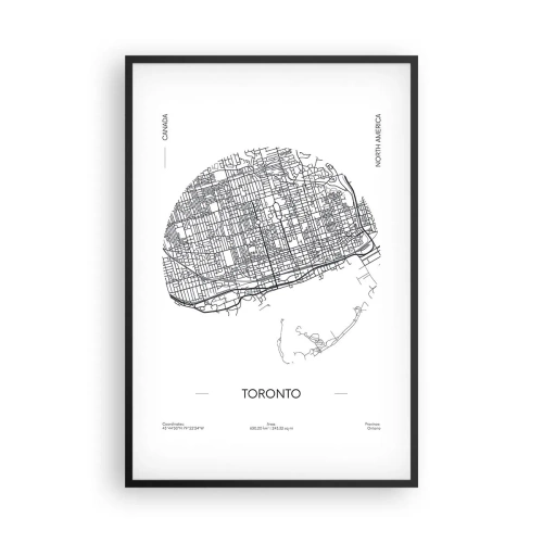Plakat w czarnej ramie - Anatomia Toronto - 61x91 cm