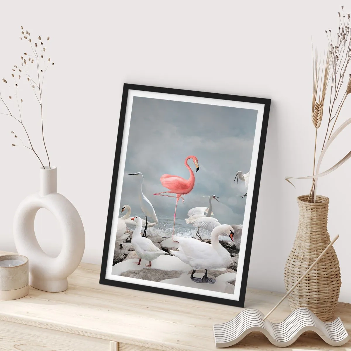 Plakat w czarnej ramie - Skąd się tu wziąłem? - 70x100 cm