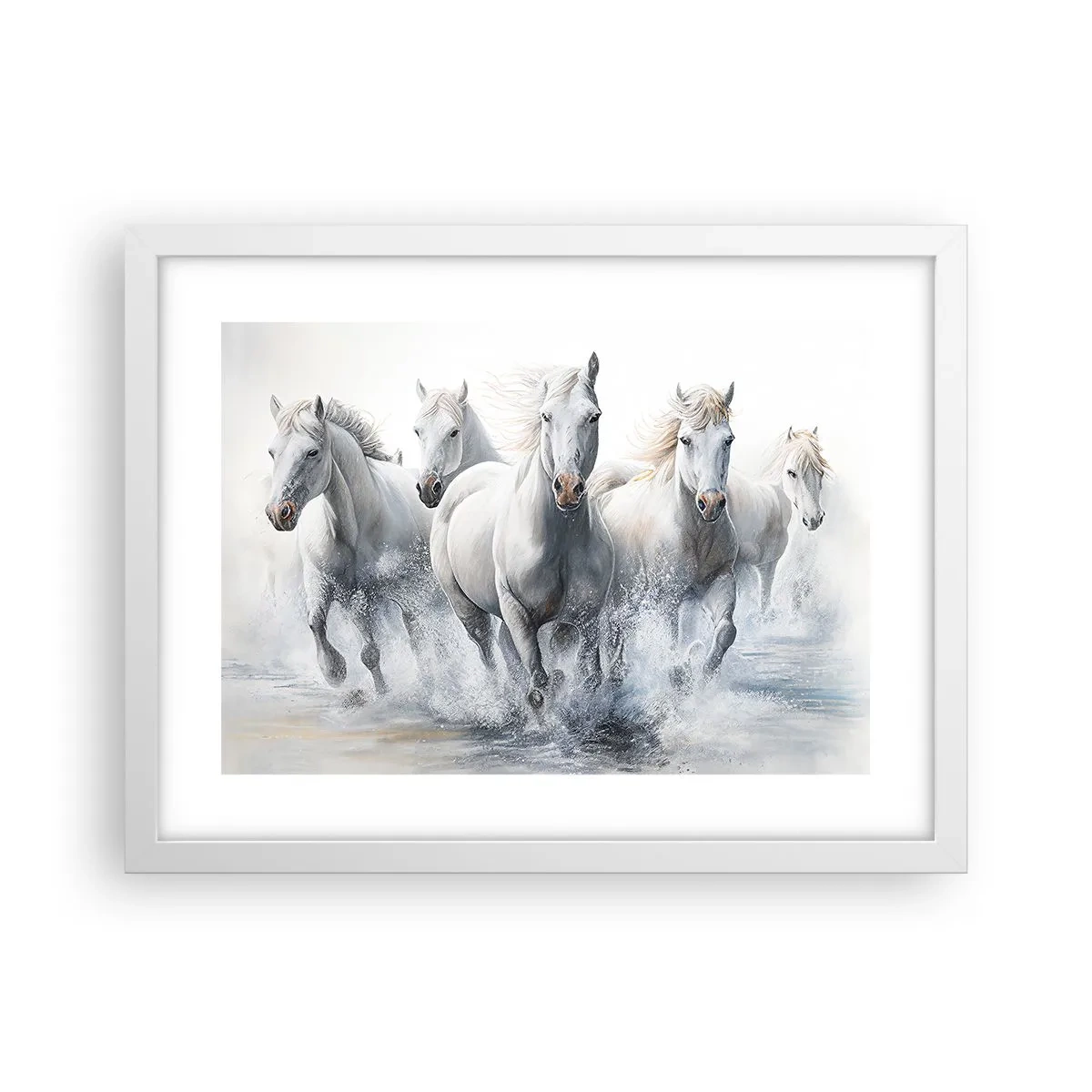 Plakat w białej ramie - Biała magia - 40x30 cm