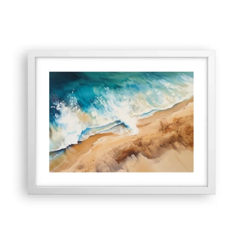 Plakat w białej ramie - Powracająca fala - 40x30 cm
