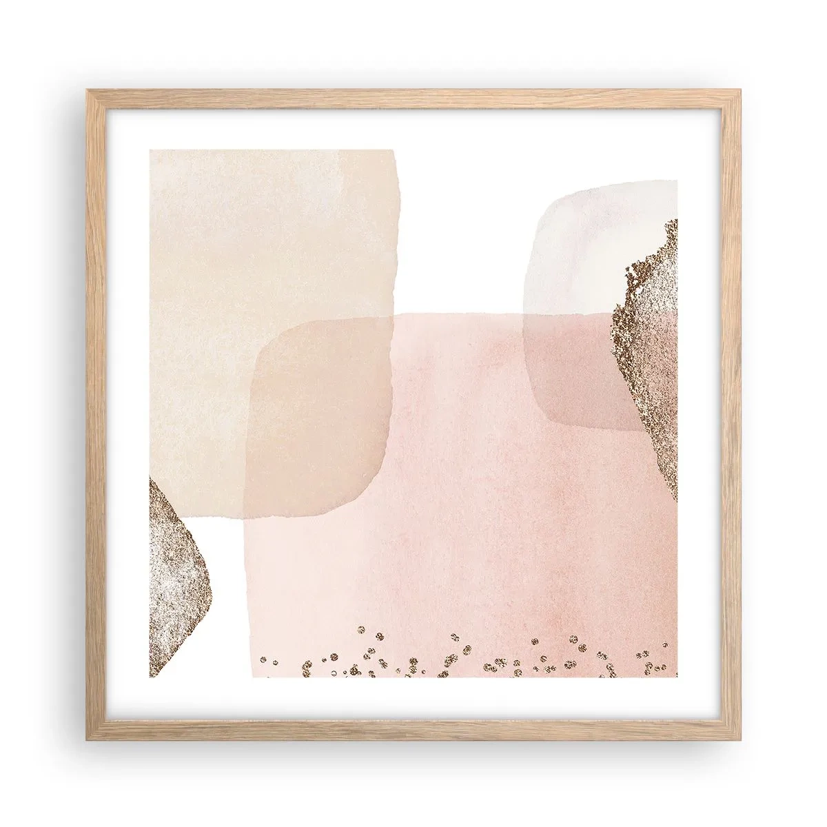 Plakat w ramie jasny dąb - Spojrzenie przez kolor - 50x50 cm