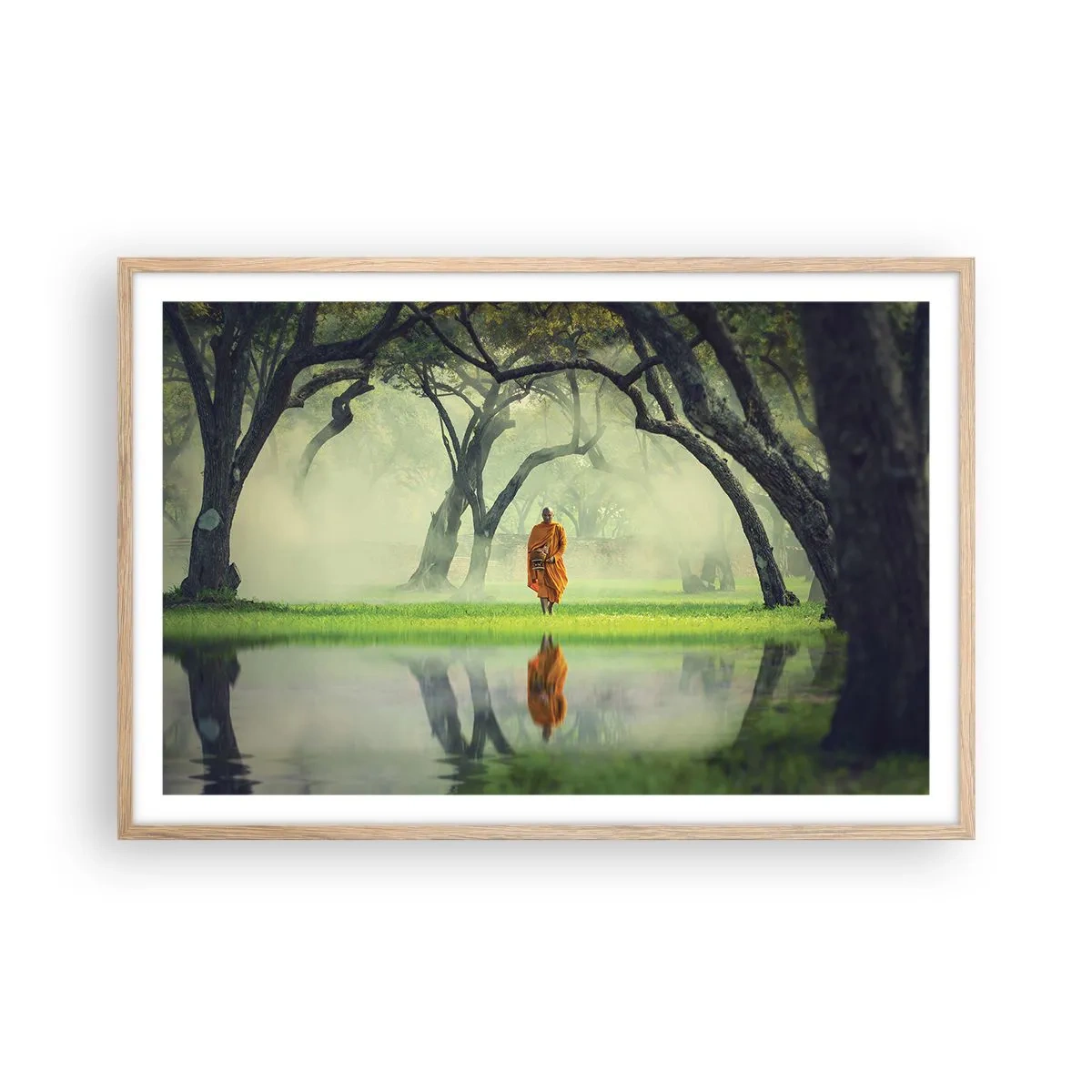 Plakat w ramie jasny dąb - W drodze do oświecenia - 91x61 cm