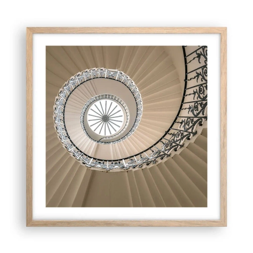 Plakat w ramie jasny dąb - W środku muszli - 50x50 cm