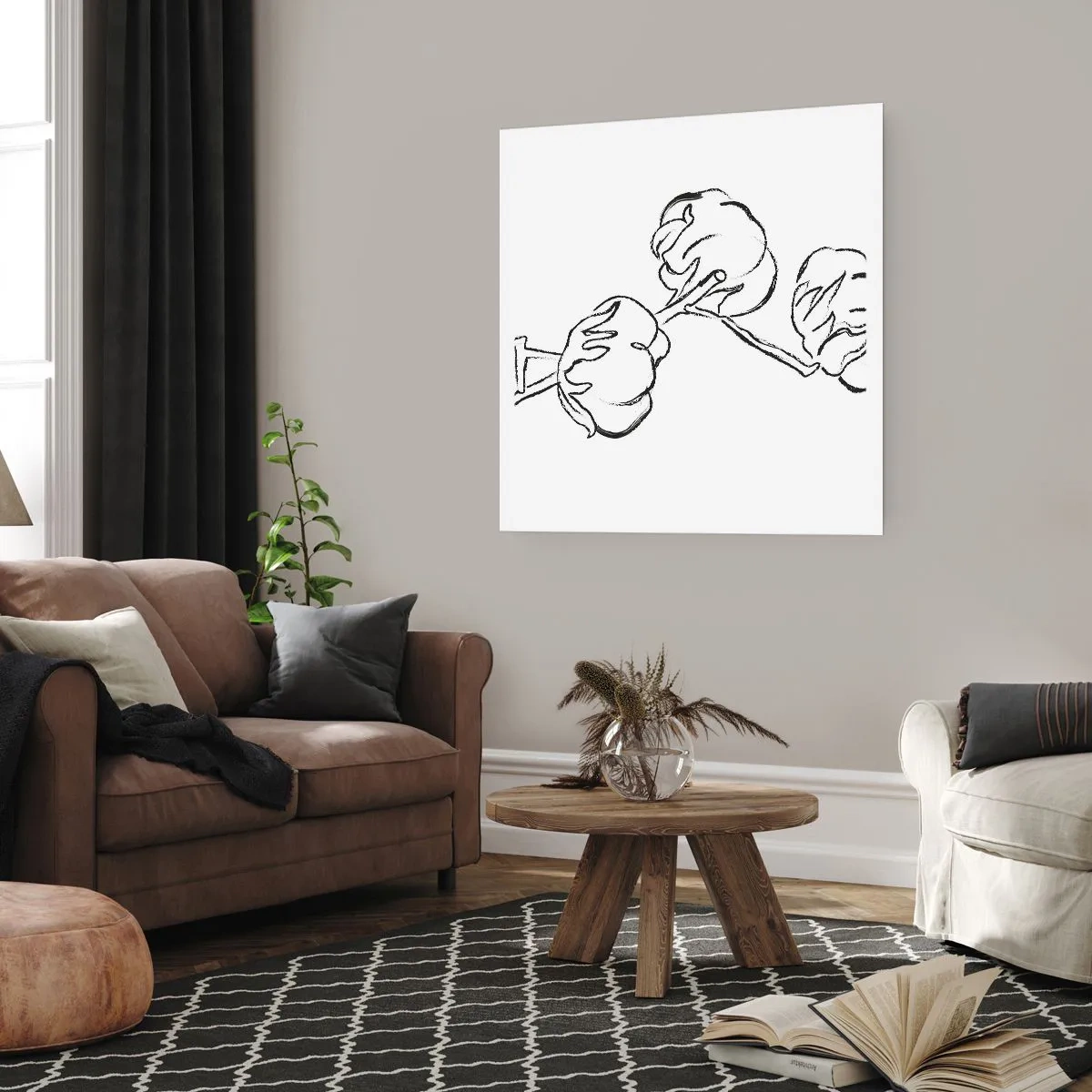 Plakat - Bawełniany puch - 30x30 cm