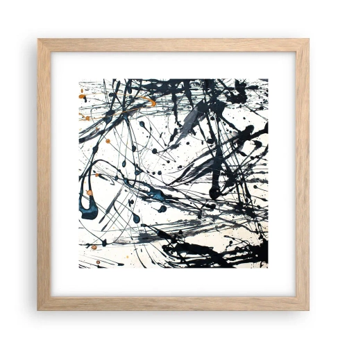 Plakat w ramie jasny dąb - Z sensem czy bez sensu? - 30x30 cm
