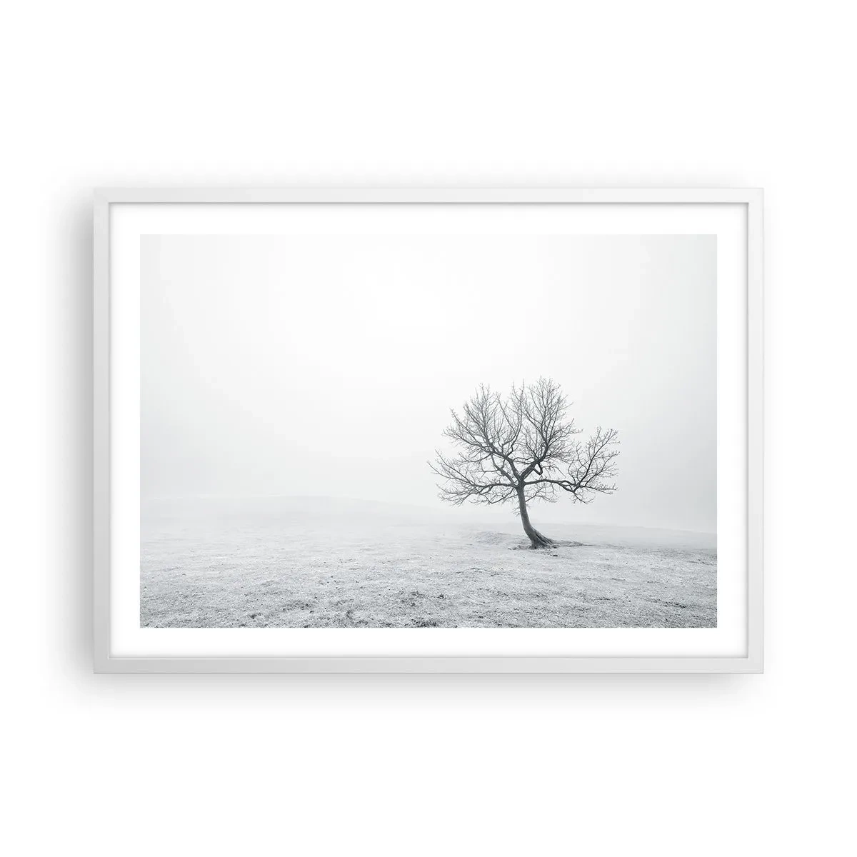 Plakat w białej ramie - Przeciw nicości - 70x50 cm