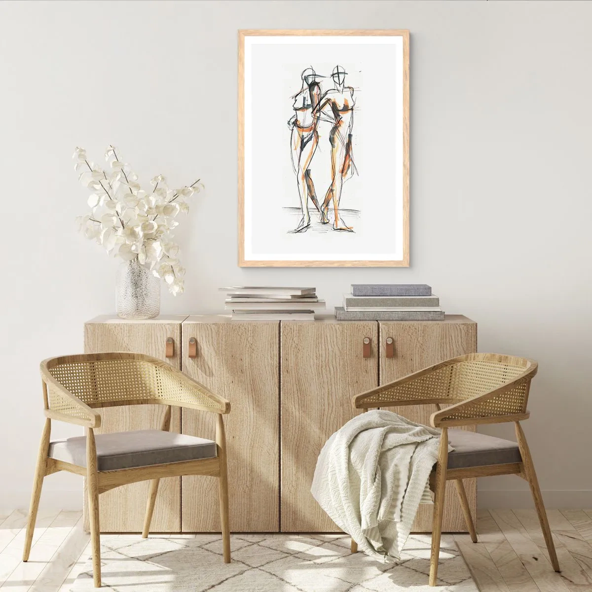 Plakat w ramie jasny dąb - Studium wdzięku - 50x70 cm