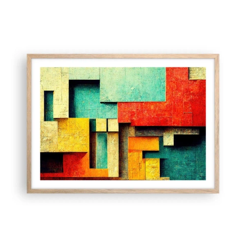 Plakat w ramie jasny dąb - Festiwal kątów prostych - 70x50 cm