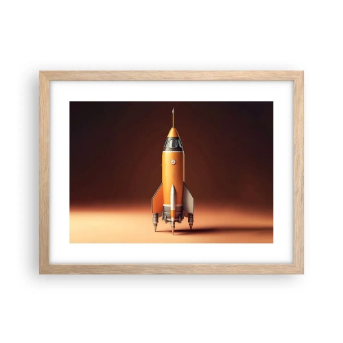 Plakat w ramie jasny dąb - Zaczyna się od marzenia - 40x30 cm