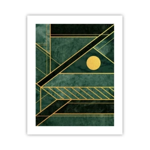 Plakat - Dynamika złota i lazuru - 40x50 cm