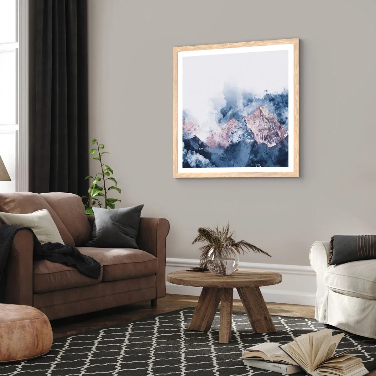 Plakat w ramie jasny dąb - To są szczyty! - 50x50 cm