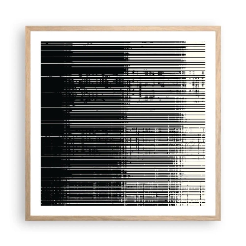 Plakat w ramie jasny dąb - Fale i drgania - 60x60 cm