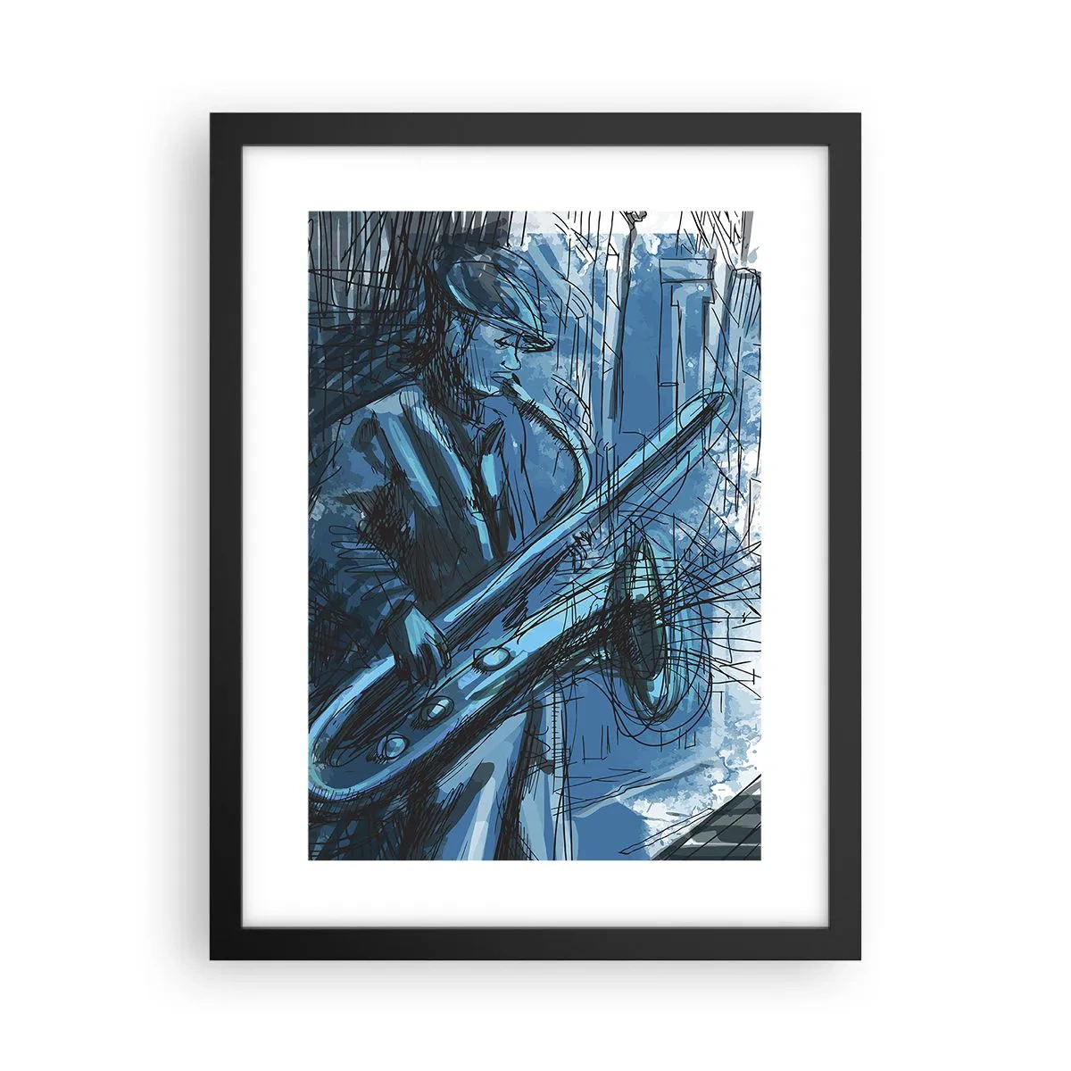 Plakat w czarnej ramie - Miejska rapsodia - 30x40 cm