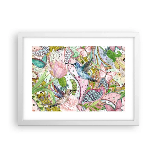 Plakat w białej ramie - Wplątane w pnączach - 40x30 cm