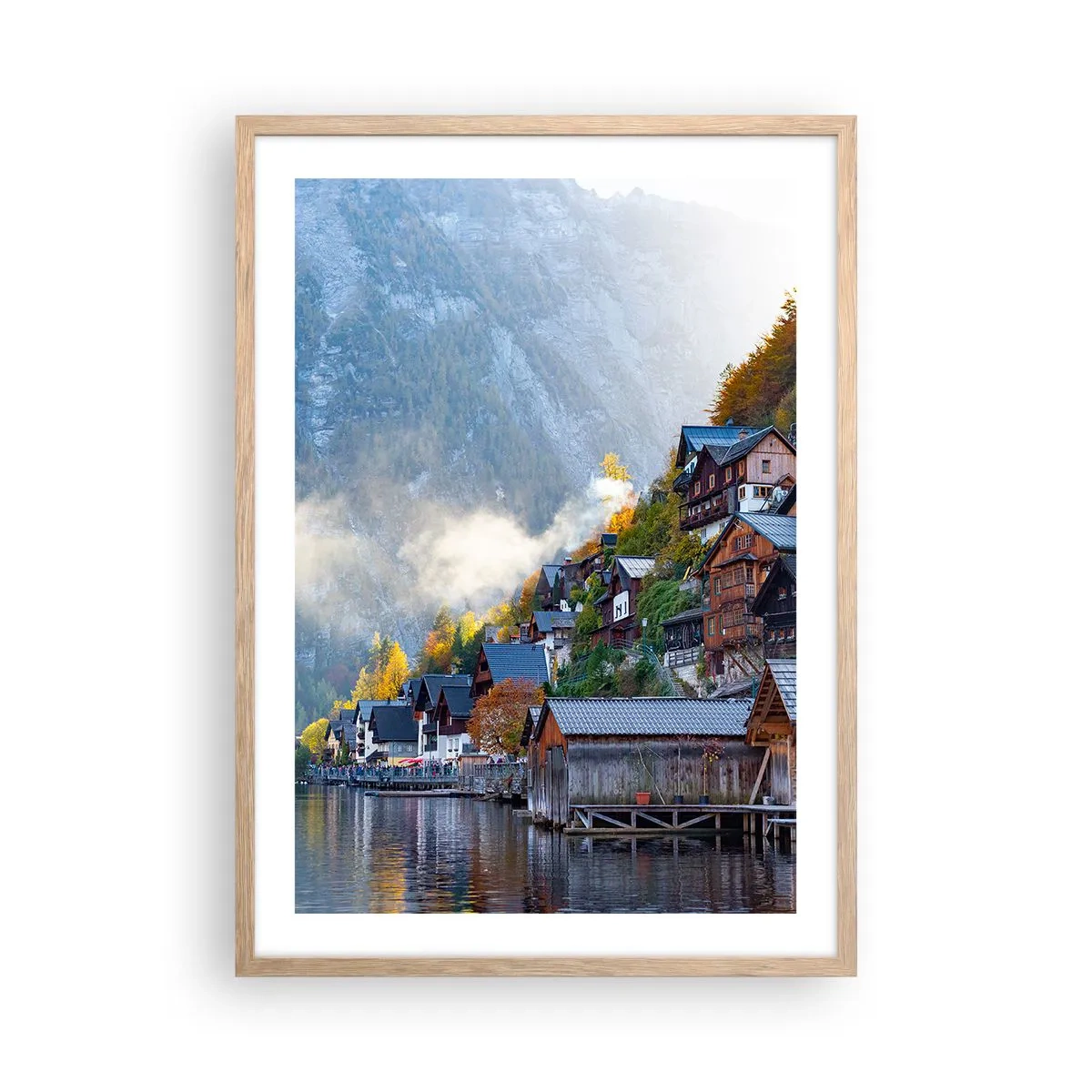 Plakat w ramie jasny dąb - Alpejskie klimaty - 50x70 cm