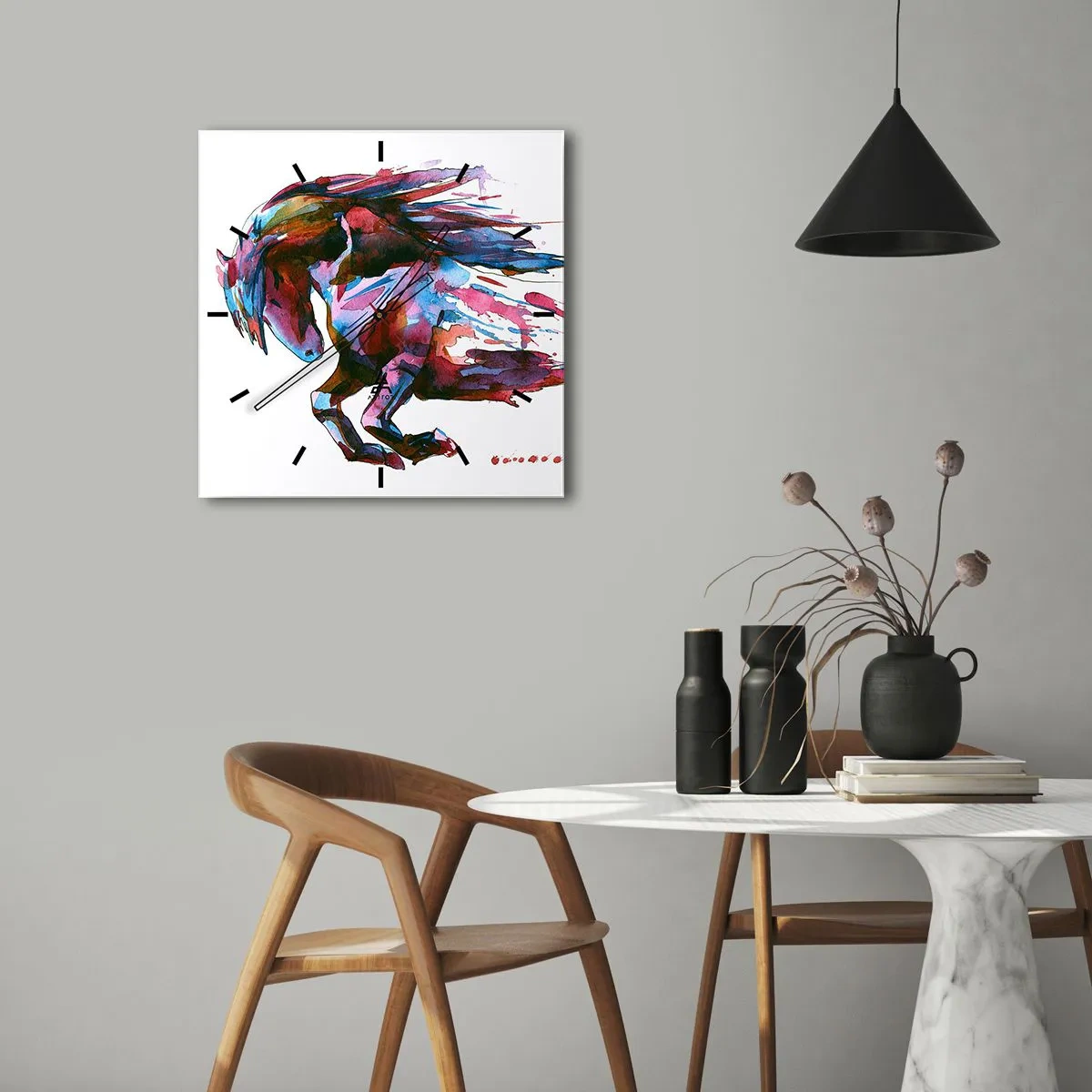Zegar ścienny - W uniesieniu - 40x40 cm