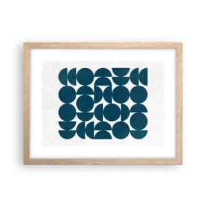 Plakat w ramie jasny dąb - Koła i półkola - 40x30 cm