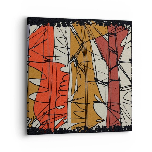 Obraz na płótnie - Kompozycja spontaniczna - 40x40 cm