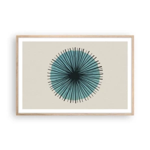 Plakat w ramie jasny dąb - Promieniście na błękicie - 91x61 cm