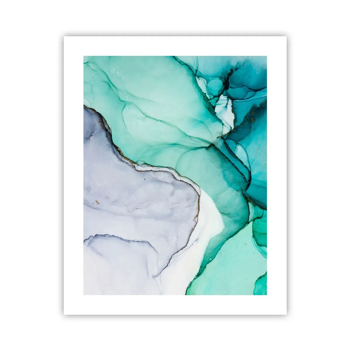 Plakat - Studium w turkusie - 40x50 cm